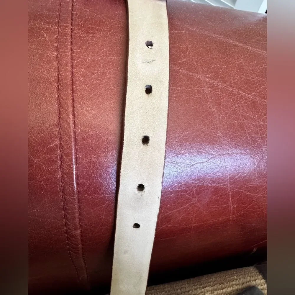 Brown Crocodile Embossed Belt with Silver Buckle